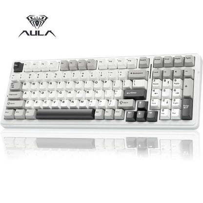 AULA F99 Wireless Mechanical Keyboard, Hot Swappable Custom Keyboard,Pre-Lubed Linear Switches,Gasket Structure,Rgb Backlit Gaming Keyboard