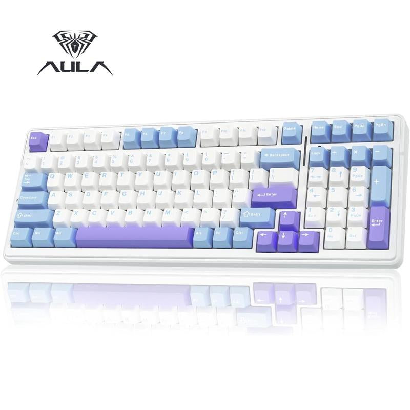 AULA F99 Wireless Mechanical Keyboard, Hot Swappable Custom Keyboard,Pre-Lubed Linear Switches,Gasket Structure,Rgb Backlit Gaming Keyboard