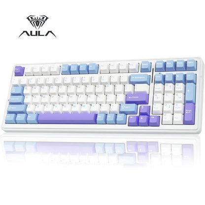 AULA F99 Wireless Mechanical Keyboard, Hot Swappable Custom Keyboard,Pre-Lubed Linear Switches,Gasket Structure,Rgb Backlit Gaming Keyboard