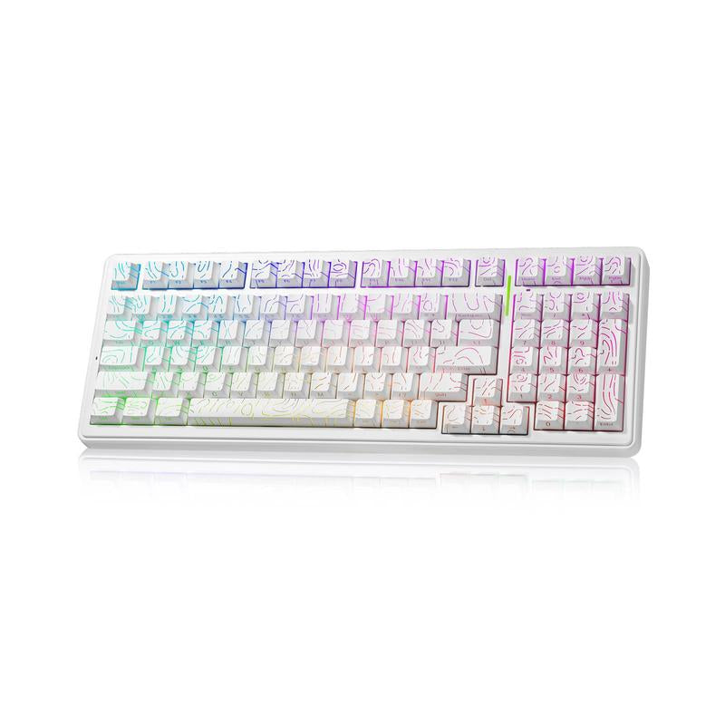 AULA F99 Wireless Mechanical Keyboard, Hot Swappable Custom Keyboard,Pre-Lubed Linear Switches,Gasket Structure,Rgb Backlit Gaming Keyboard